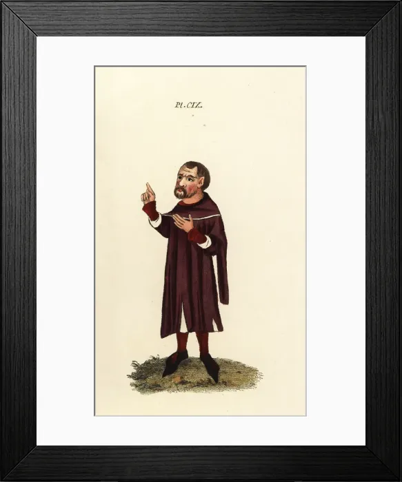 Framed Print : Alan Strayler, illuminator to St Albans Abbey Framed Print : Alan Strayler, illuminator to St Albans Abbey
