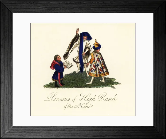 Framed Print : Persons of high-rank of the 15th century Framed Print : Persons of high-rank of the 15th century