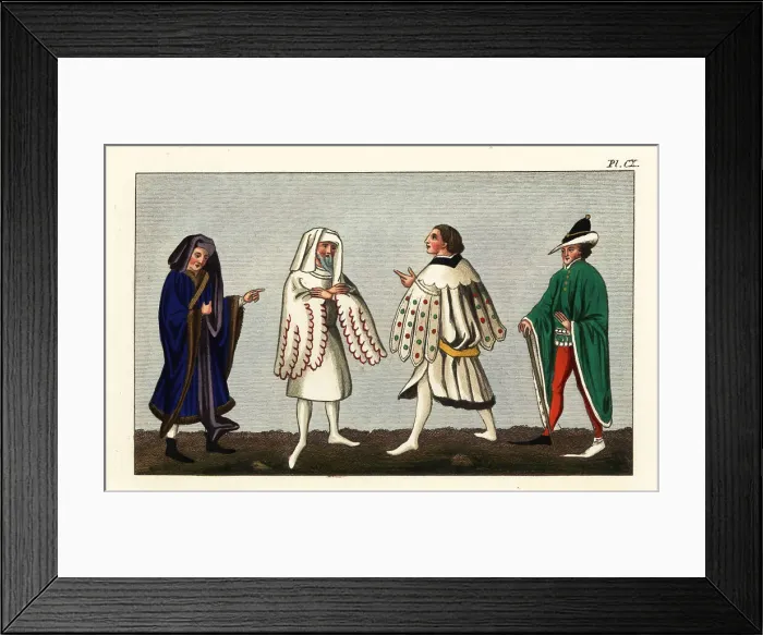 Framed Print : The paltock, popular during the reign of Richard II (1377-1399) Framed Print : The paltock, popular during the reign of Richard II (1377-1399)