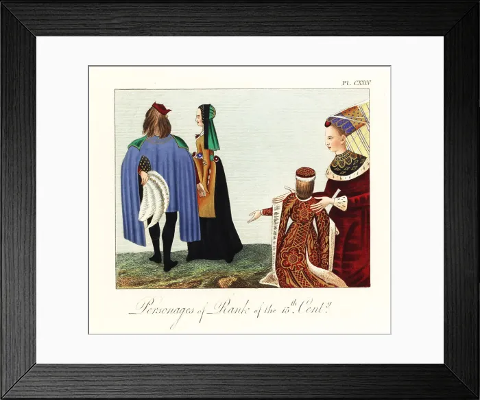 Framed Print : Noble costumes of the 15th century Framed Print : Noble costumes of the 15th century