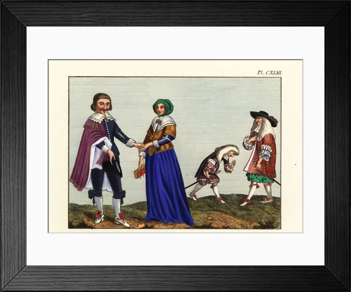 Framed Print : King Charles II and courtier, 17th century Framed Print : King Charles II and courtier, 17th century
