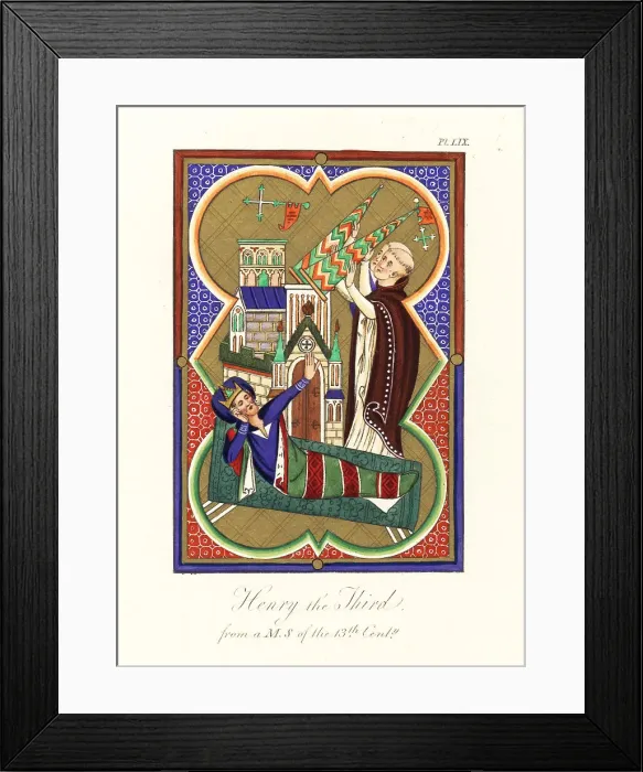 Framed Print : King Henry III dreaming of the collapse of a cathedral Framed Print : King Henry III dreaming of the collapse of a cathedral