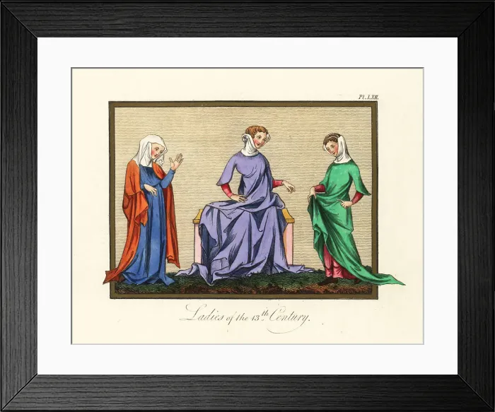 Framed Print : Ladies of the 13th century Framed Print : Ladies of the 13th century