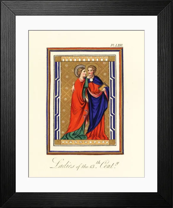 Framed Print : Ladies of the 13th century Framed Print : Ladies of the 13th century