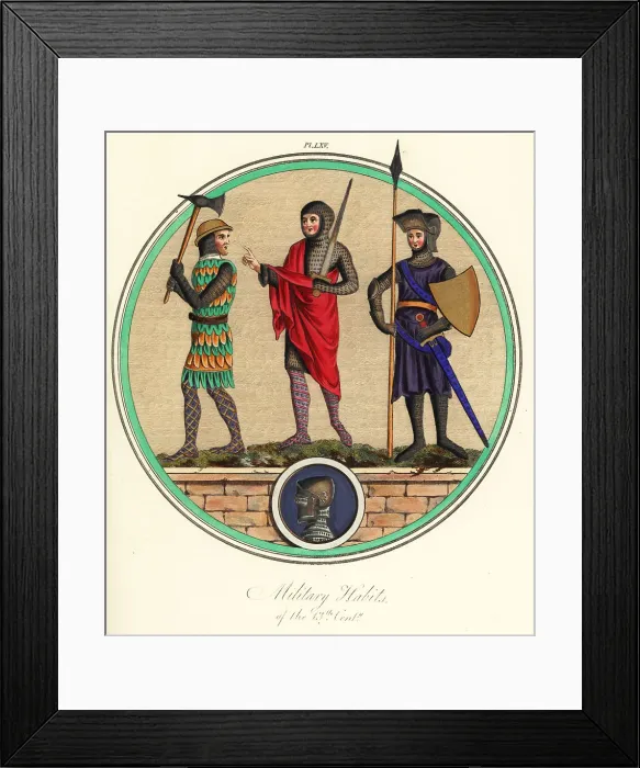 Framed Print : Soldiers in armour, 13th century Framed Print : Soldiers in armour, 13th century