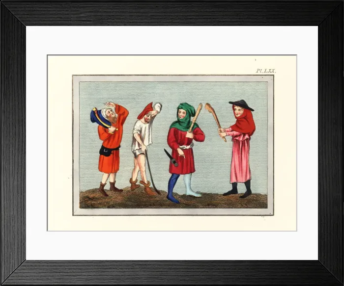 Framed Print : Rustics of the 14th century Framed Print : Rustics of the 14th century