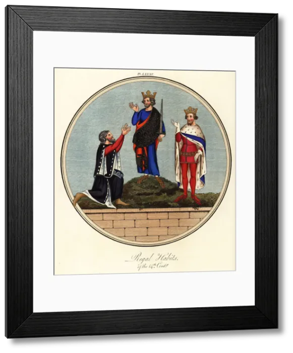 Framed Print : Regal habits of the 14th century Framed Print : Regal habits of the 14th century