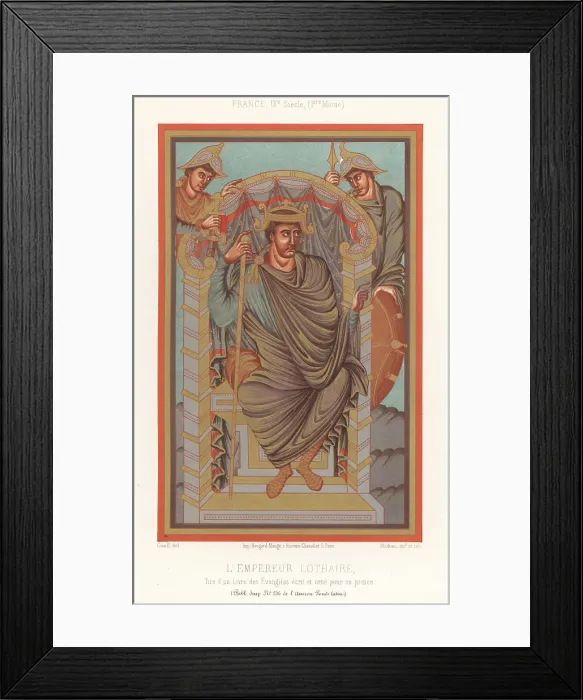 Framed Print : Emperor Lothair I or Lothar I, 795-855 Framed Print : Emperor Lothair I or Lothar I, 795-855