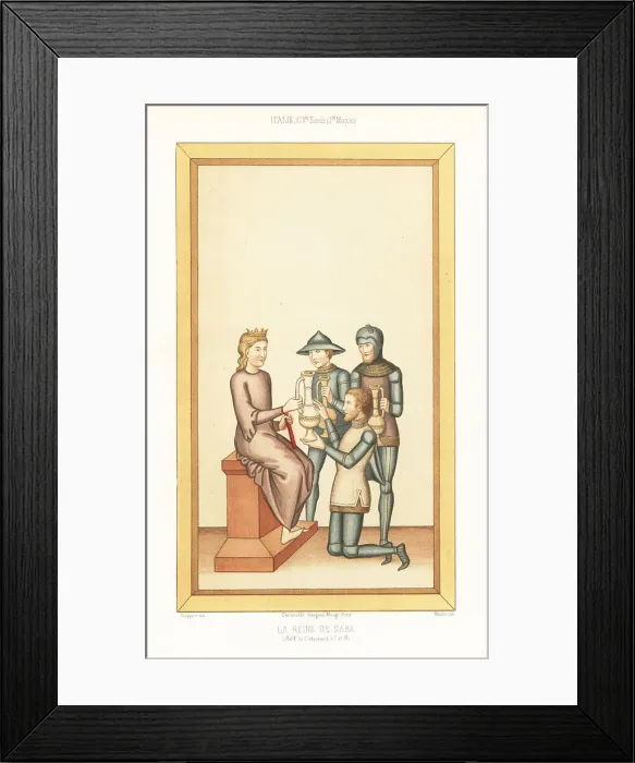 Framed Print : The Queen of Sheba receiving gifts from King Solomon Framed Print : The Queen of Sheba receiving gifts from King Solomon