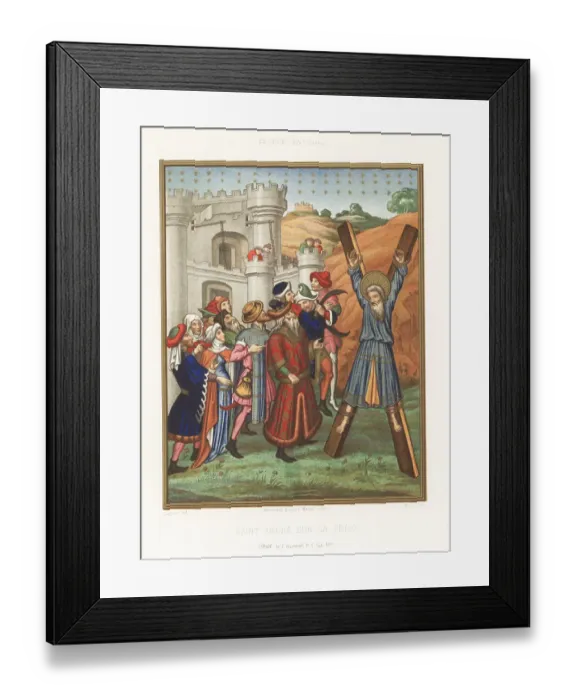 Framed Print : Saint Andrew crucified on an x-shaped cross Framed Print : Saint Andrew crucified on an x-shaped cross