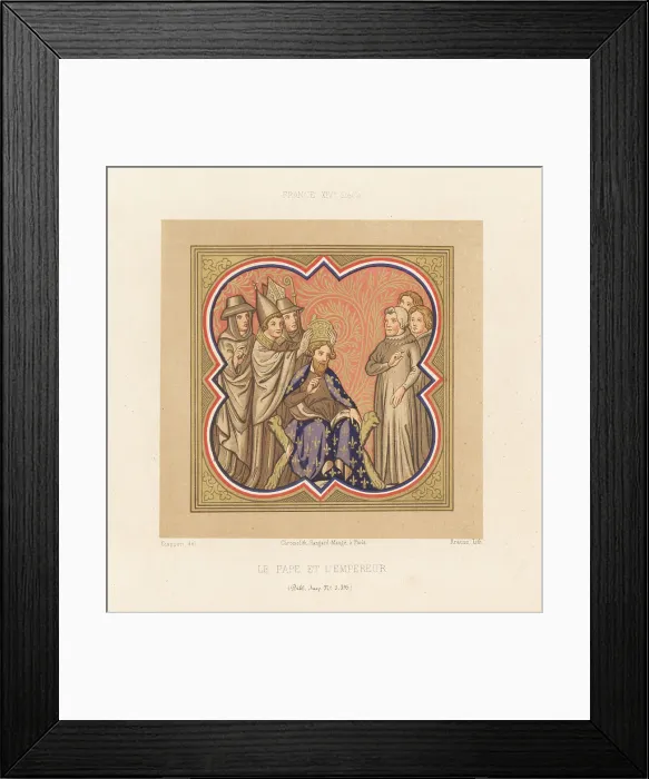 Framed Print : Holy Roman Emperor Charlemagne crowned by Pope Leo III Framed Print : Holy Roman Emperor Charlemagne crowned by Pope Leo III