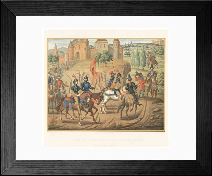 Framed Print : Renaud de Montauban meets the knight Gerard de Roussillon Framed Print : Renaud de Montauban meets the knight Gerard de Roussillon