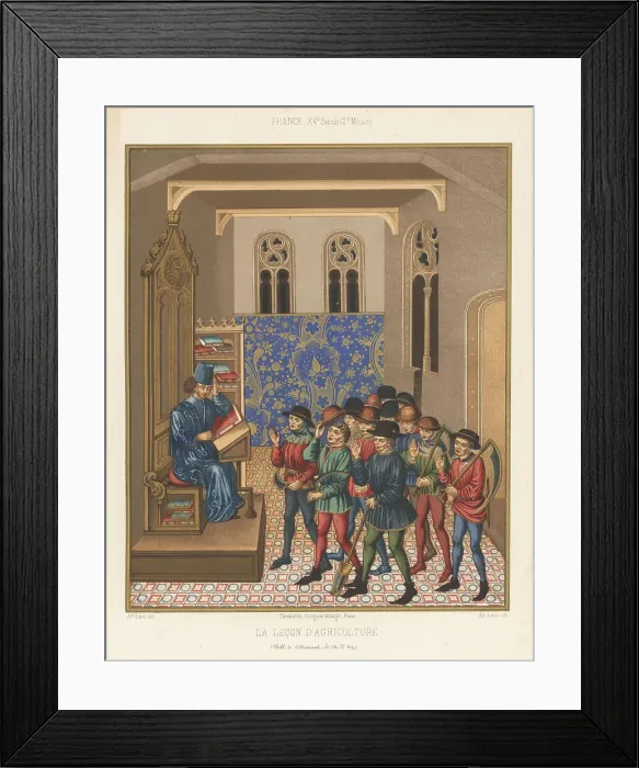 Framed Print : Pietro de Crescenzi lecturing on agriculture Framed Print : Pietro de Crescenzi lecturing on agriculture