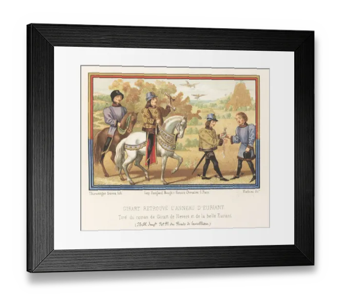 Framed Print : Gerard de Nevers finds Euriant's ring Framed Print : Gerard de Nevers finds Euriant's ring