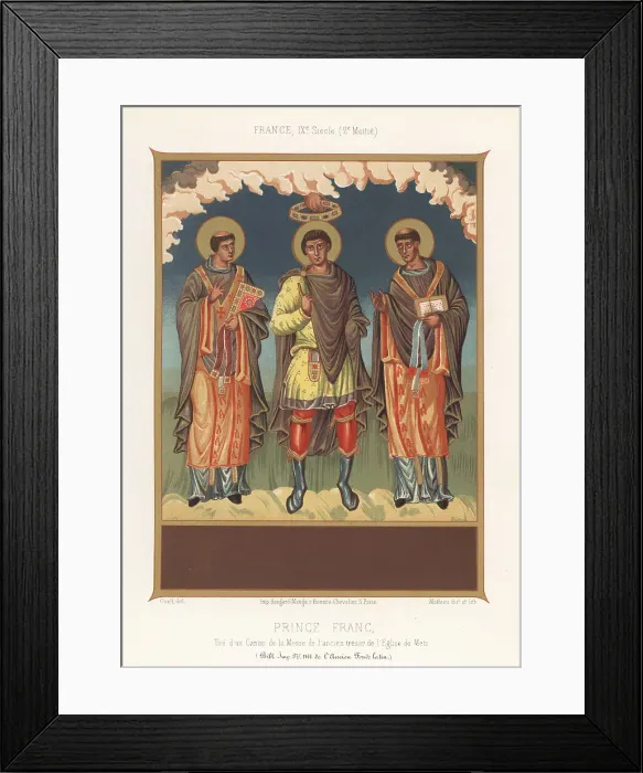 Framed Print : Frankish prince anointed by divine right, 9th century Framed Print : Frankish prince anointed by divine right, 9th century