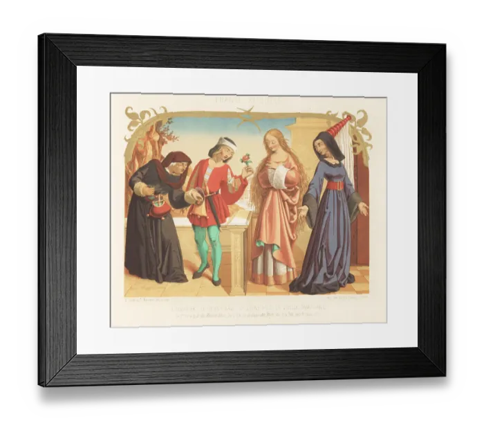 Framed Print : French costumes, end of the 15th century Framed Print : French costumes, end of the 15th century
