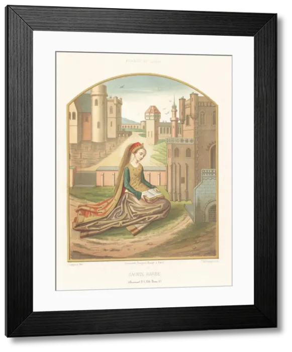 Framed Print : Saint Barbara, virgin martyr, 3rd century Framed Print : Saint Barbara, virgin martyr, 3rd century
