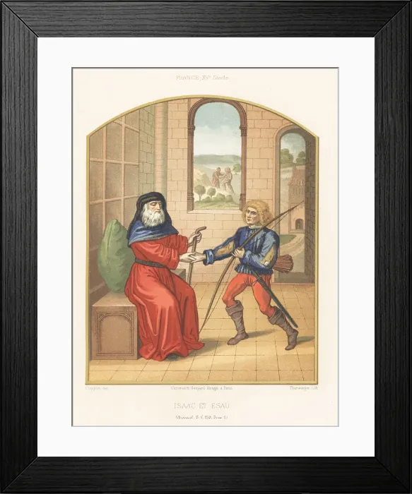 Framed Print : Isaac and his son Esau Framed Print : Isaac and his son Esau