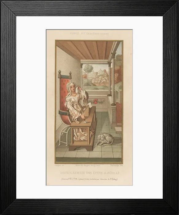 Framed Print : Briseis writing a love letter to Achilles Framed Print : Briseis writing a love letter to Achilles