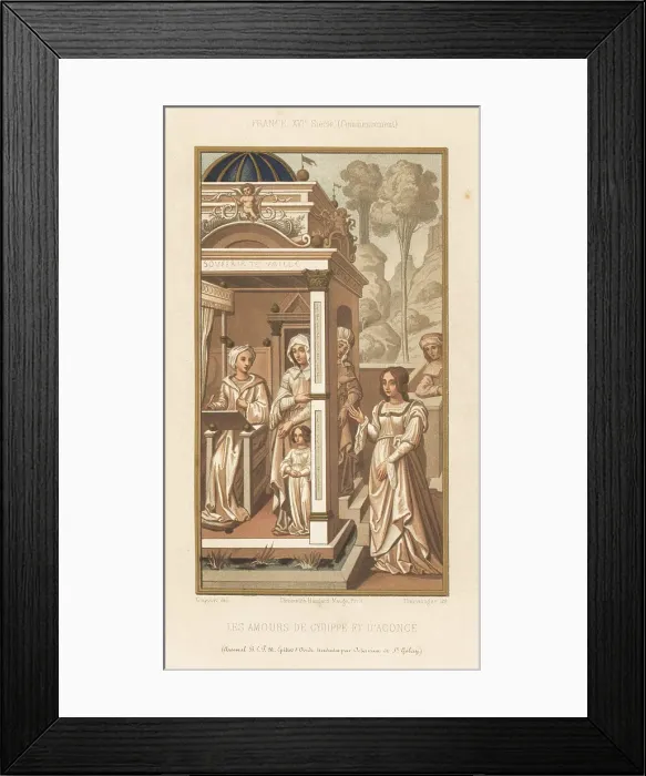 Framed Print : Athenian beauty Cydippe writing a letter to Acontius Framed Print : Athenian beauty Cydippe writing a letter to Acontius