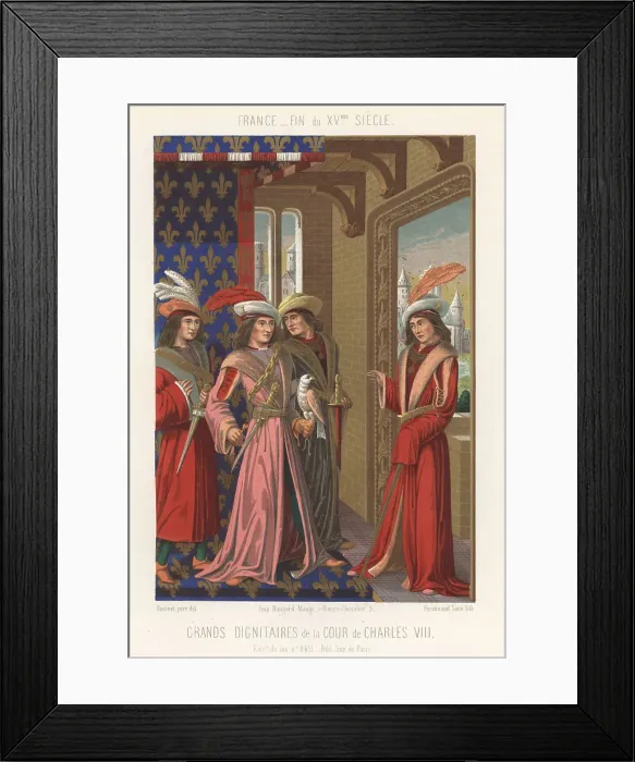 Framed Print : Grand dignitaries from the court of King Charles VIII, France, 1 Framed Print : Grand dignitaries from the court of King Charles VIII, France, 1