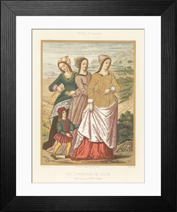 Framed Print : The companions of Laura from Petrarch's Triumphs, 1500 Framed Print : The companions of Laura from Petrarch's Triumphs, 1500