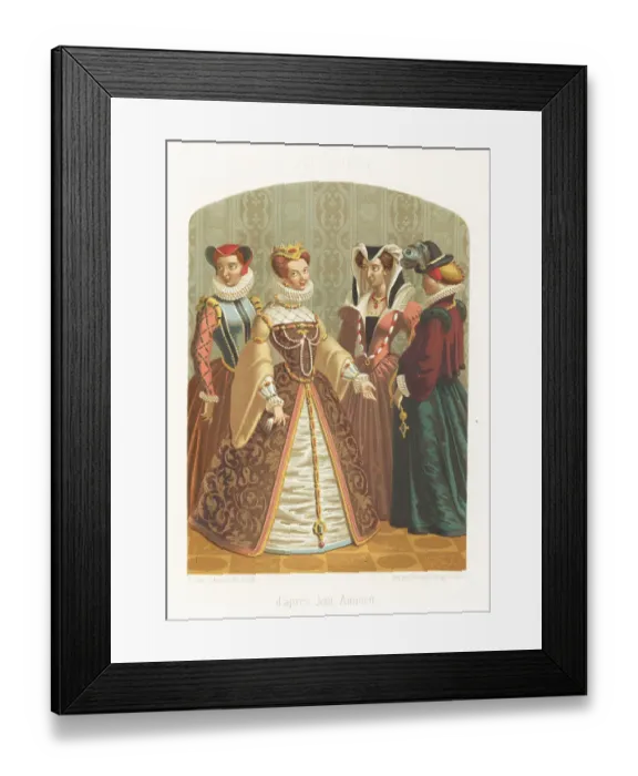 Framed Print : Fashionable noblewomen by Jost Ammon, 16th century Framed Print : Fashionable noblewomen by Jost Ammon, 16th century
