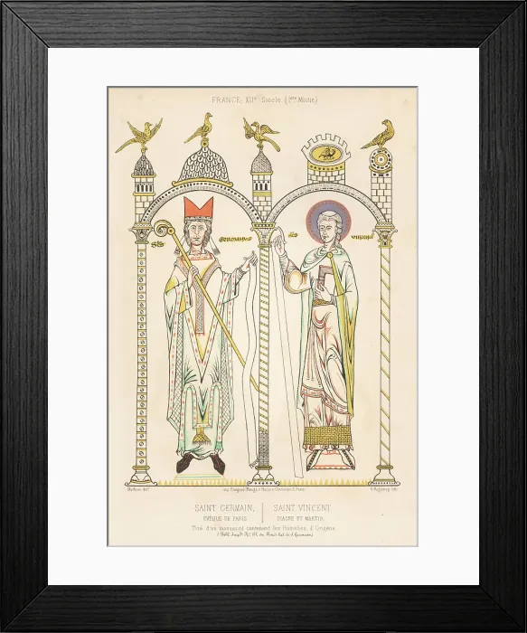 Framed Print : Saint Germain and Saint Vincent of Saragossa Framed Print : Saint Germain and Saint Vincent of Saragossa