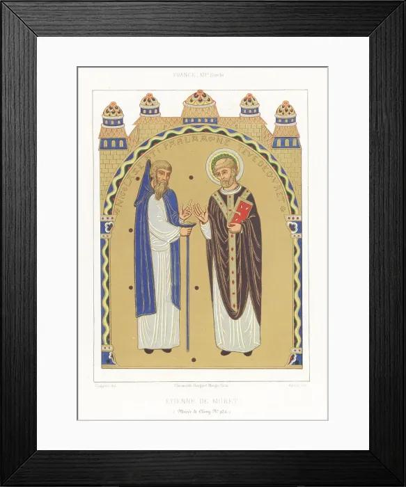 Framed Print : Stephen of Muret with Saint Nicholas of Myra Framed Print : Stephen of Muret with Saint Nicholas of Myra