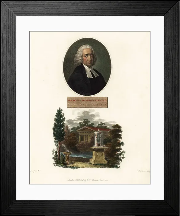 Framed Print : Portrait of Stephen Hales, chemist and inventor Framed Print : Portrait of Stephen Hales, chemist and inventor
