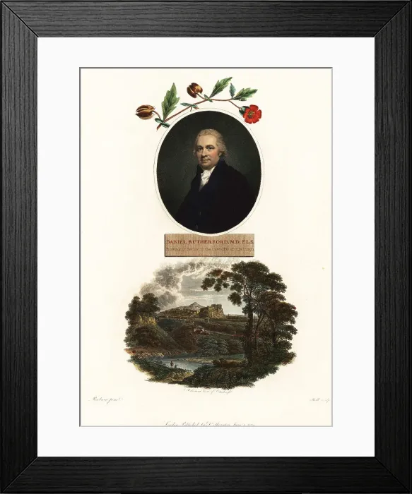 Framed Print : Portrait of Daniel Rutherford, botanist Framed Print : Portrait of Daniel Rutherford, botanist