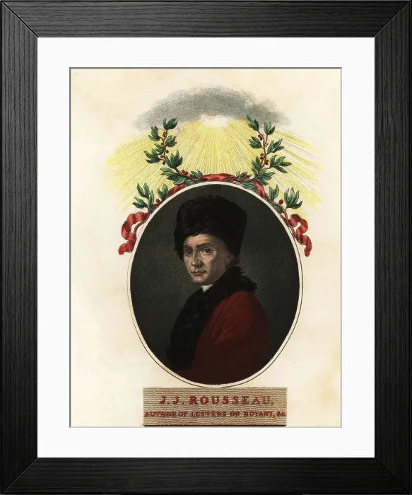 Framed Print : Portrait of Jean-Jacques Rousseau, French writer Framed Print : Portrait of Jean-Jacques Rousseau, French writer