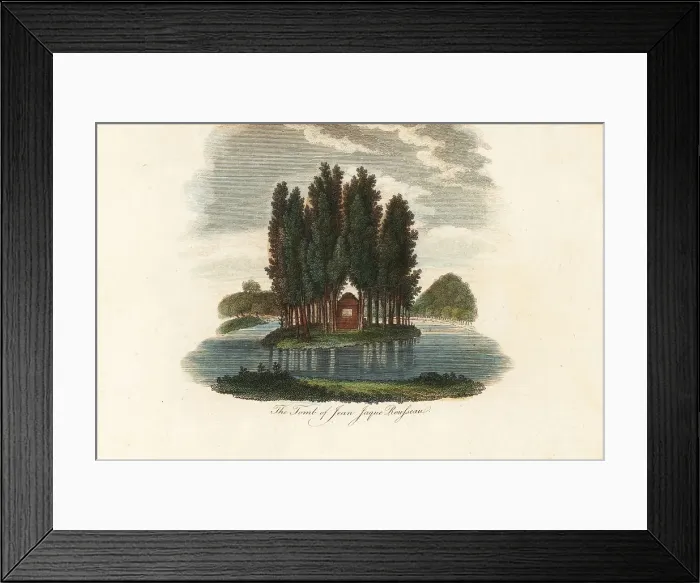 Framed Print : Tomb of Jean-Jacques Rousseau, French writer Framed Print : Tomb of Jean-Jacques Rousseau, French writer