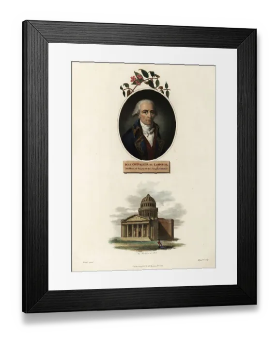 Framed Print : Oval portrait of Jean-Baptiste Lamarck, French naturalist Framed Print : Oval portrait of Jean-Baptiste Lamarck, French naturalist