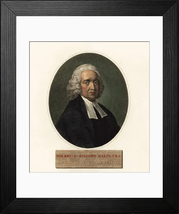 Framed Print : Portrait of Stephen Hales, chemist and inventor Framed Print : Portrait of Stephen Hales, chemist and inventor