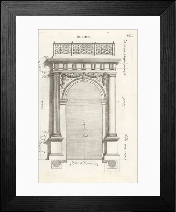 Framed Print : Doric order portal Framed Print : Doric order portal