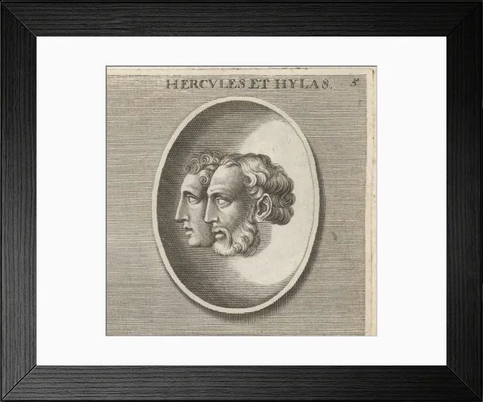 Framed Print : Mythical hero Hercules and his servant Hylas Framed Print : Mythical hero Hercules and his servant Hylas
