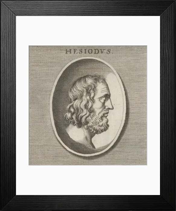 Framed Print : Hesiod, ancient Greek poet, 7th century BC Framed Print : Hesiod, ancient Greek poet, 7th century BC