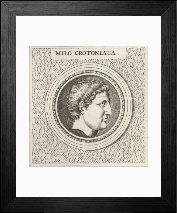Framed Print : Milo of Croton, famous wrestler of ancient Greece Framed Print : Milo of Croton, famous wrestler of ancient Greece