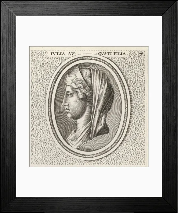 Framed Print : Julia, daughter of Roman emperor Augustus, 39 BC- 14 AD Framed Print : Julia, daughter of Roman emperor Augustus, 39 BC- 14 AD