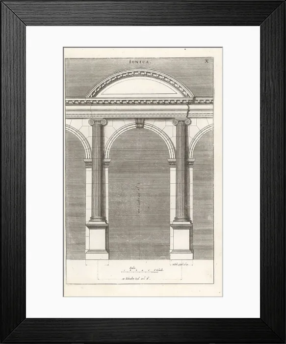 Framed Print : Portico with columns in the Ionic order Framed Print : Portico with columns in the Ionic order