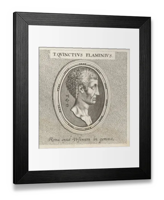 Framed Print : Titus Quinctius Flamininus, Roman politician, c.228-174 BC Framed Print : Titus Quinctius Flamininus, Roman politician, c.228-174 BC