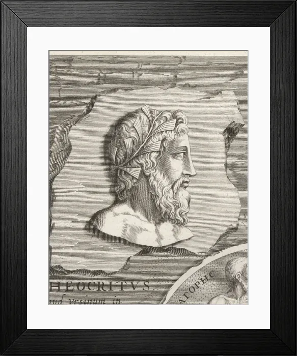 Framed Print : Theocritus, Greek poet from Sicily, c.300-260 BC Framed Print : Theocritus, Greek poet from Sicily, c.300-260 BC