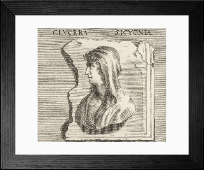 Framed Print : Glycera, mistress of the painter Pausias of Sicyon, 4th century Framed Print : Glycera, mistress of the painter Pausias of Sicyon, 4th century
