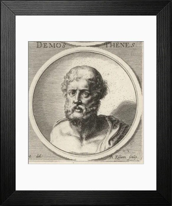 Framed Print : Demosthenes, Greek statesman and orator, 384-322 BC Framed Print : Demosthenes, Greek statesman and orator, 384-322 BC