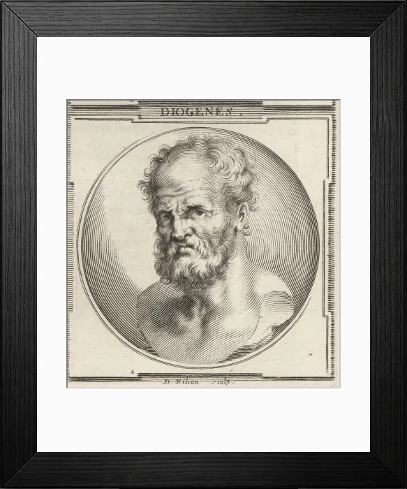 Framed Print : Diogenes the Cynic, Greek philosopher, c.412-323 BC Framed Print : Diogenes the Cynic, Greek philosopher, c.412-323 BC
