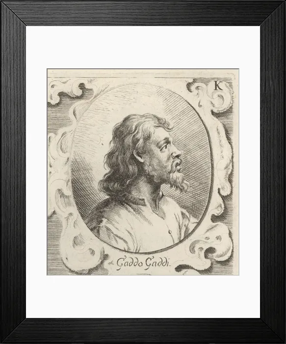 Framed Print : Gaddo Gaddi, Italian painter and mosaicist, c.1239-1312 Framed Print : Gaddo Gaddi, Italian painter and mosaicist, c.1239-1312