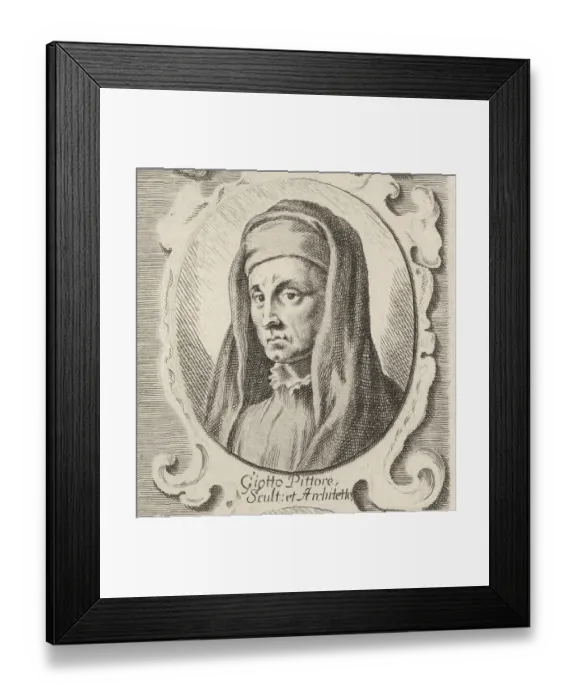 Framed Print : Giotto, Italian painter and architect, c.1267-1337 Framed Print : Giotto, Italian painter and architect, c.1267-1337