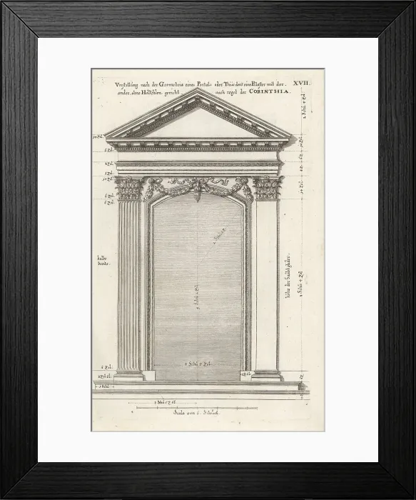 Framed Print : Portal or door in the Corinthian order Framed Print : Portal or door in the Corinthian order