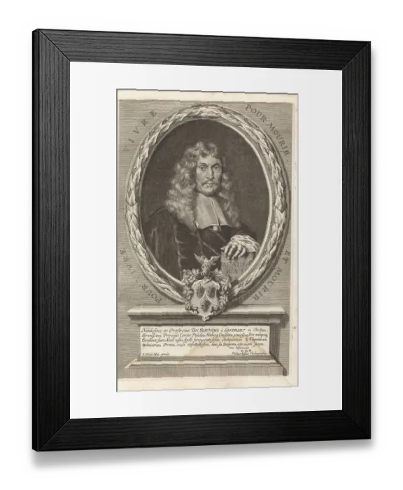 Framed Print : Oval portrait of Joachim von Sandrart Framed Print : Oval portrait of Joachim von Sandrart